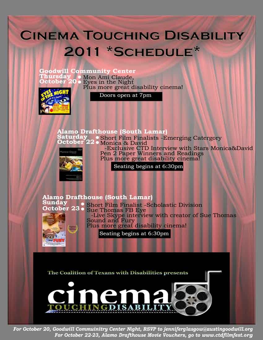 Cinema Touching Disability 2011 Schedule